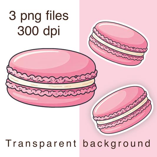 Macaron digital clipart download