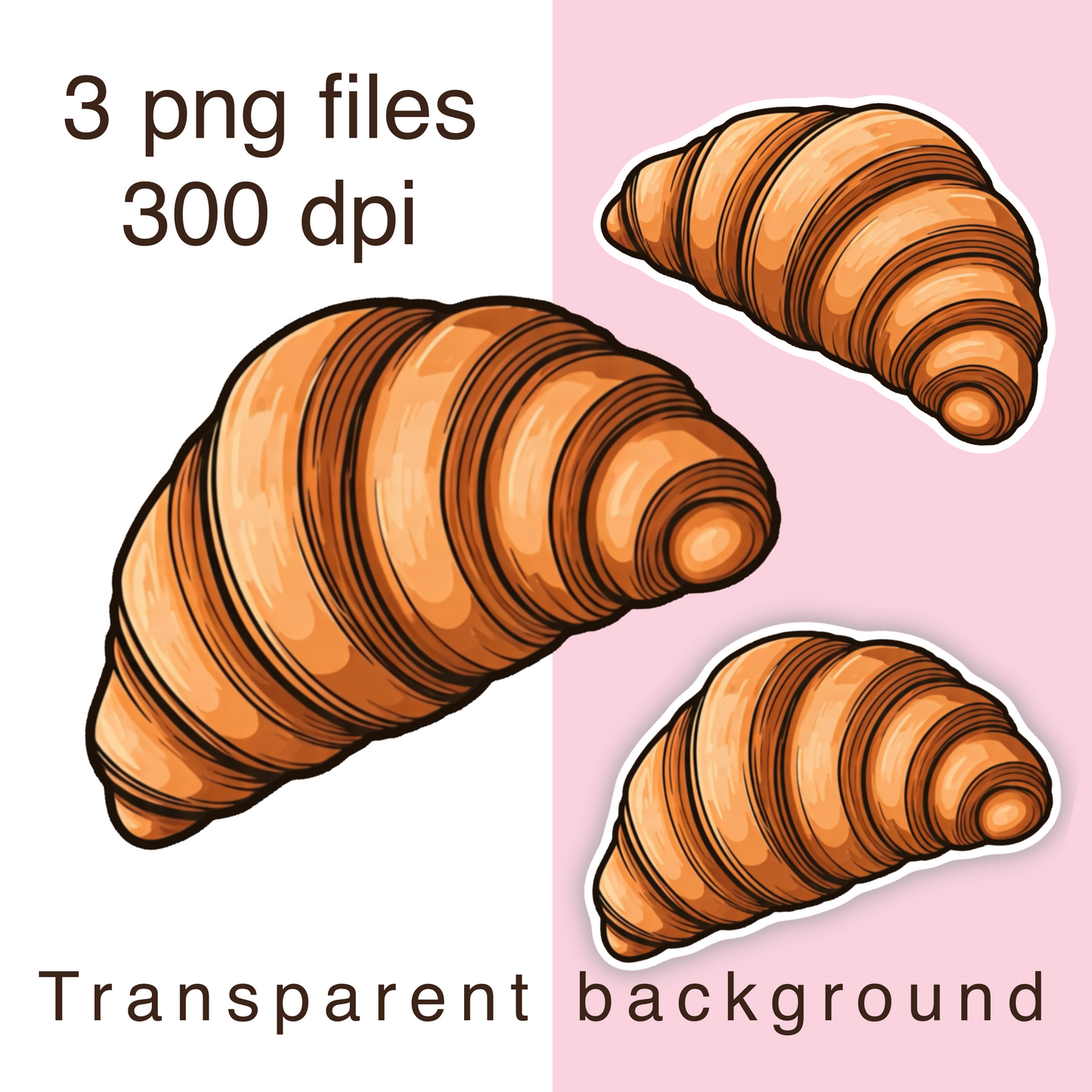 Croissant digital clipart