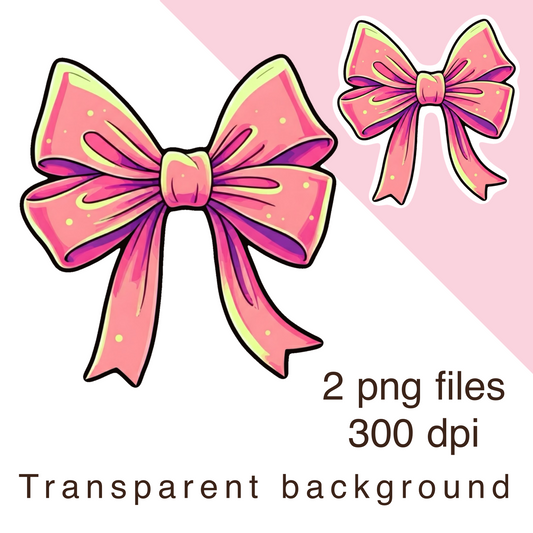 Neon bow clipart